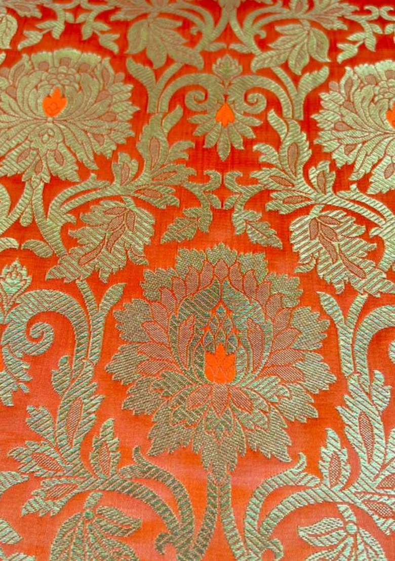 Orange Brocade Sharara Set - Indya