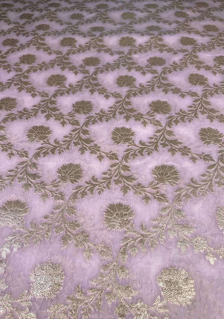 Lilac Chanderi Sharara Set - Indya