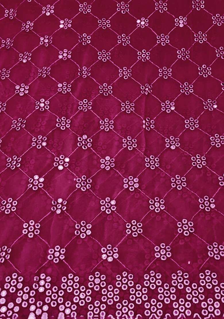 Magenta Embroidered Georgette Sharara Set - Indya