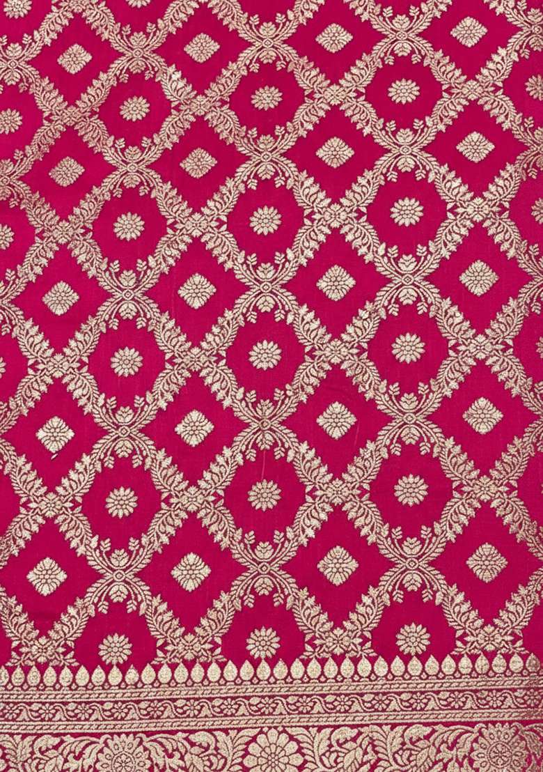 Hot Pink Silk Sharara Set - Indya