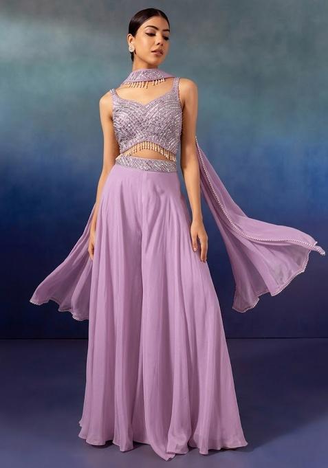 Orchid Embroidered Designer Fusion Set