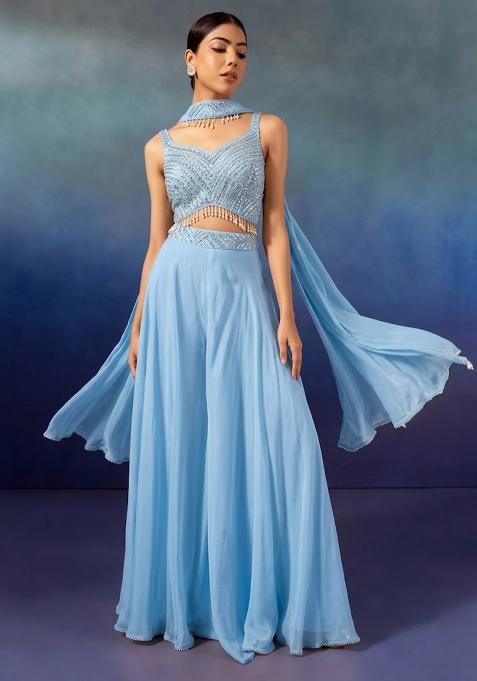 Polar Wind Embroidered Designer Fusion Set