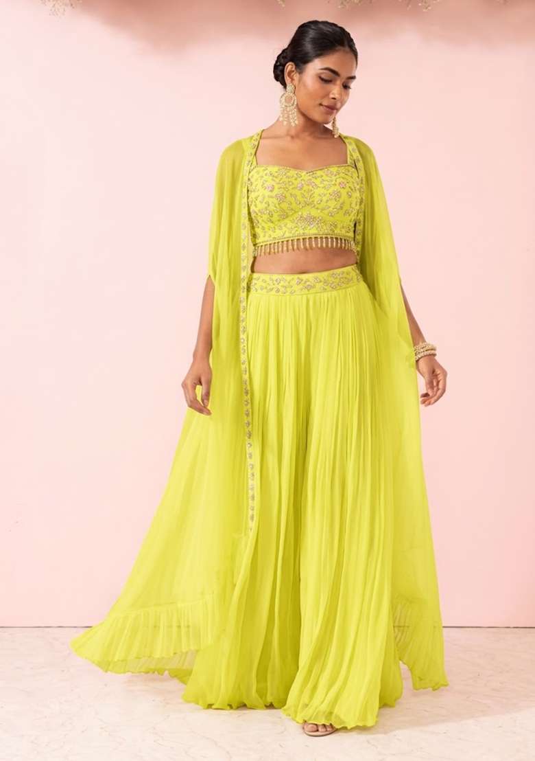 Love Birds Embroidered Designer Fusion Set - Indya