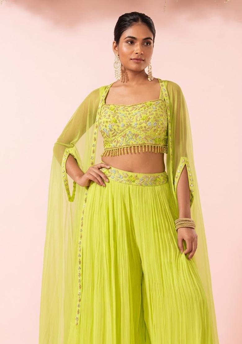 Love Birds Embroidered Designer Fusion Set - Indya