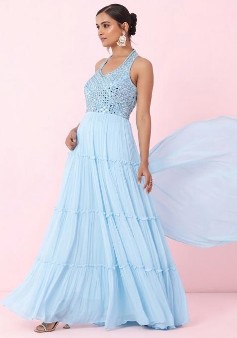 Polar Wind Embellished Designer Anarkali With Dupatta