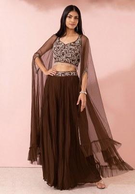 Chocolate Cremoso Embellished Designer Fusion Set