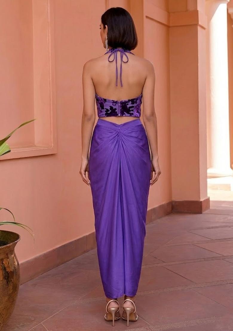 Violet Devore Velvet Fusion Set - Indya