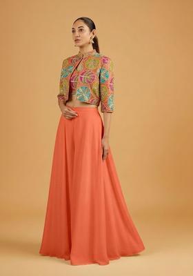 Off White Printed Tissue Fusion Set