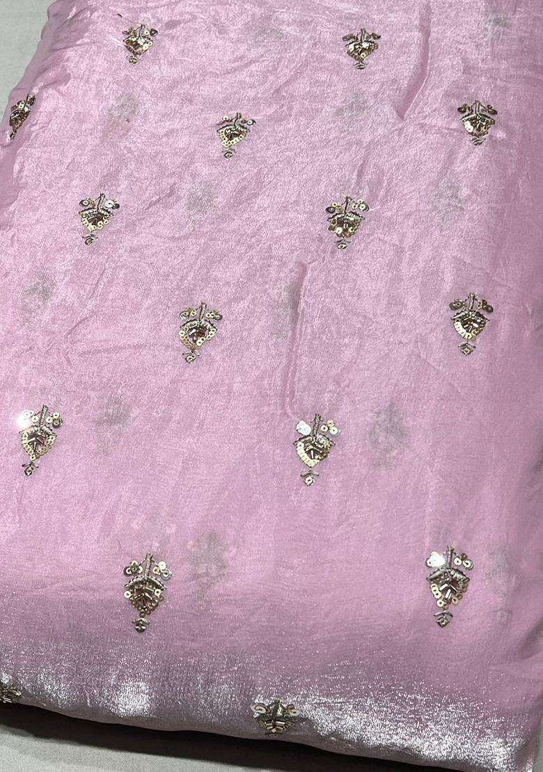 Off White Handwork Silk Sharara Set - Indya