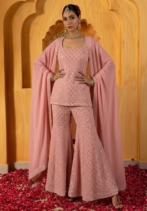 Rani Pink Handwork Silk Lehenga Set