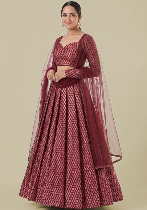 Rani Pink Brocade Lehenga Set
