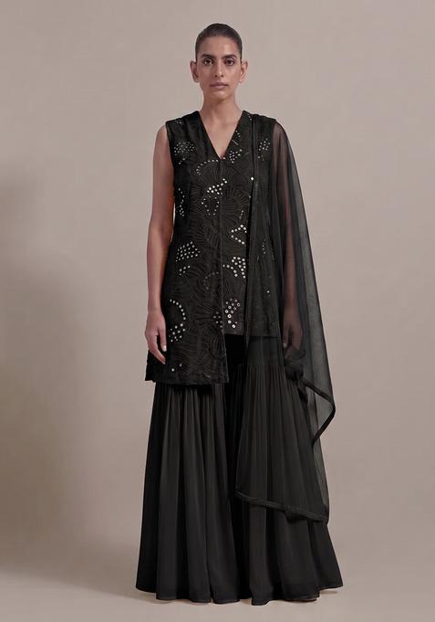 Black Mirror Viscose Sharara Set