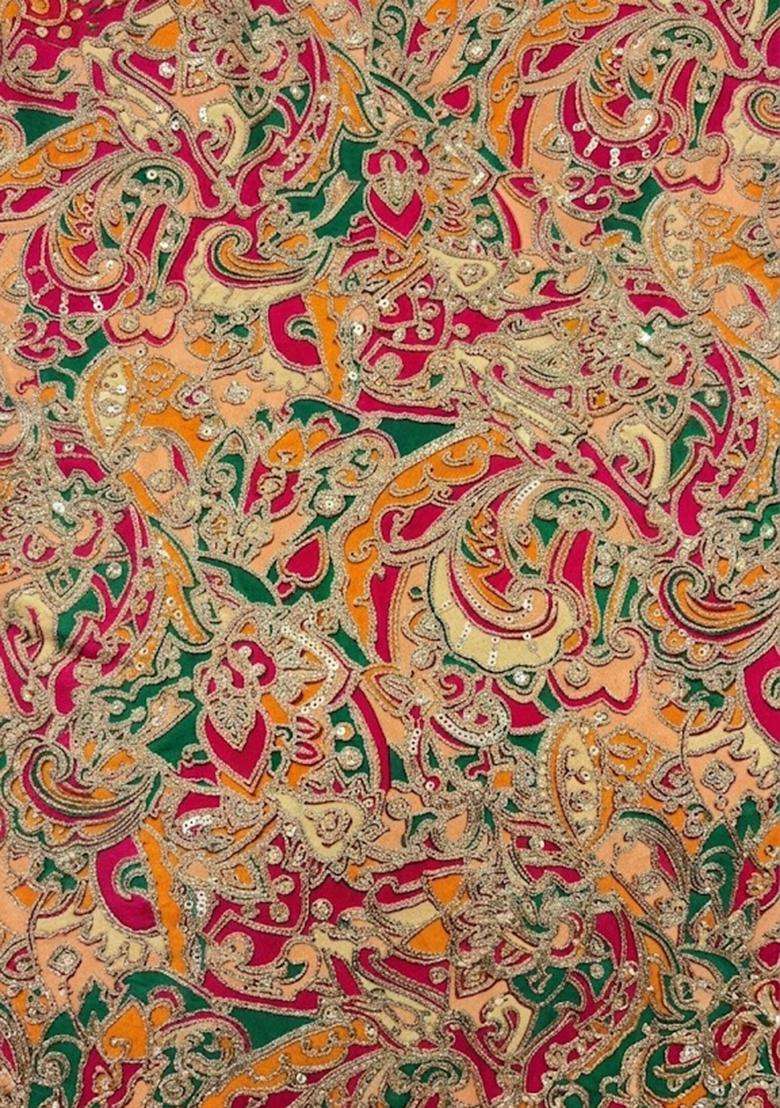 Crimson Red Printed Chanderi Sharara Set - Indya