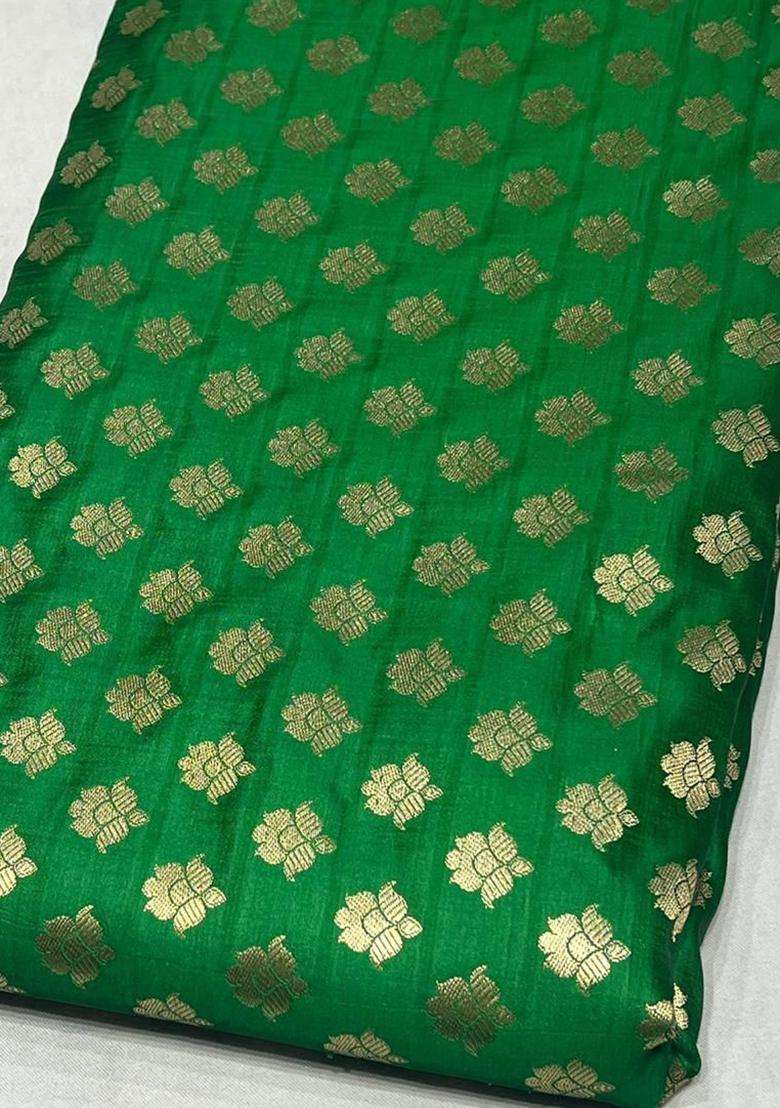 Green Brocade Kurta Set - Indya