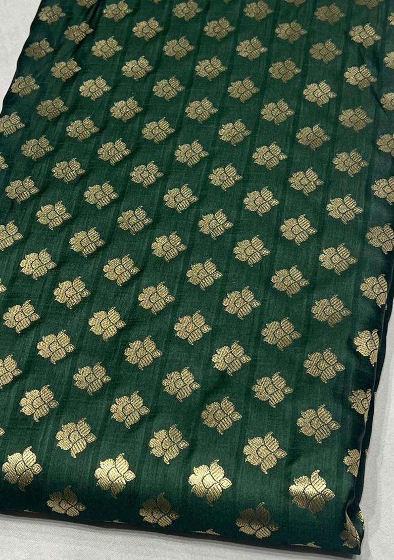 Bottle Green Brocade Kurta Set - Indya