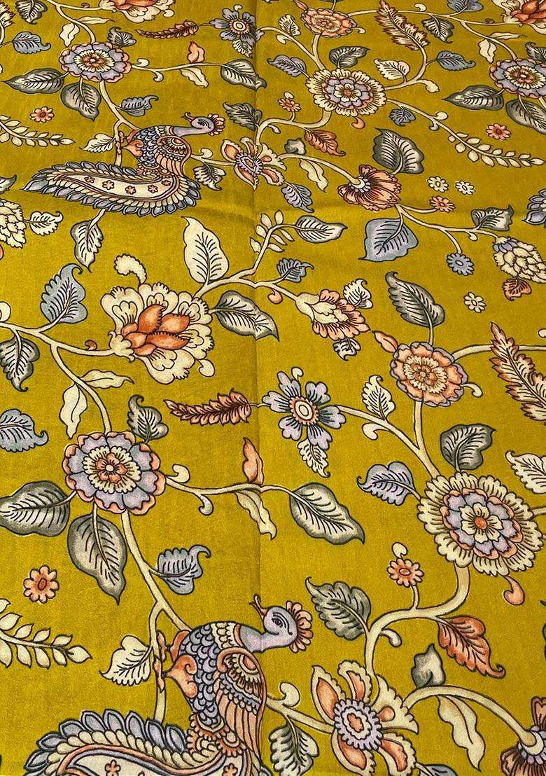 Mustard Yellow Printed Silk Sharara Set - Indya