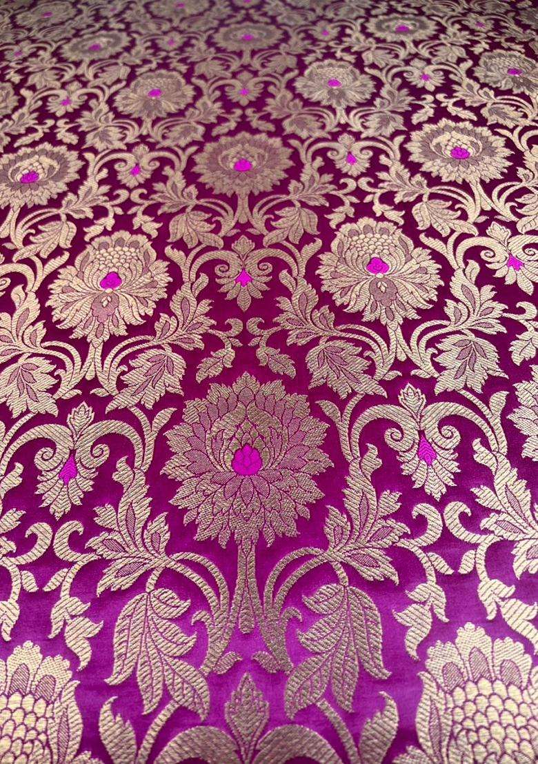 Magenta Pink Embroidered Silk Sharara Set - Indya