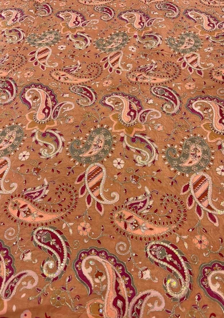Orange Printed Crepe Sharara Set - Indya