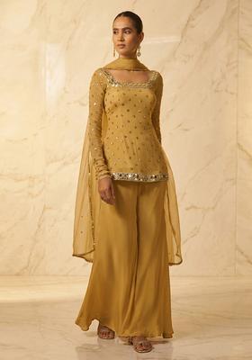 Mustard Handwork Sharara Set