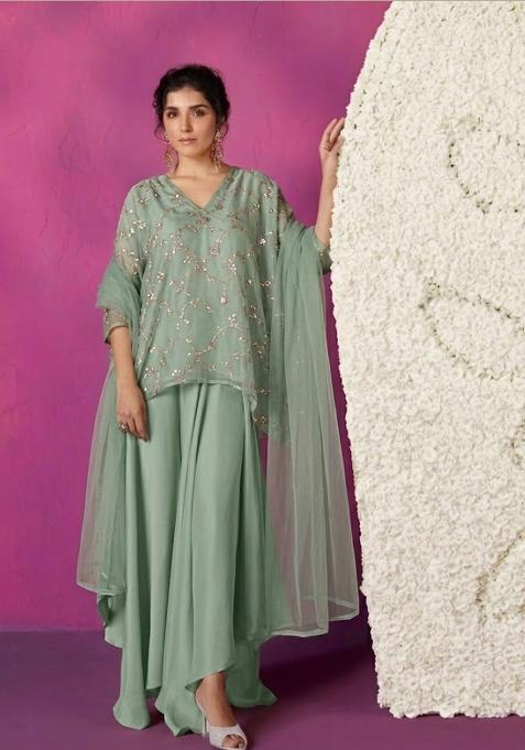 Sage Green Sequin Fusion Set