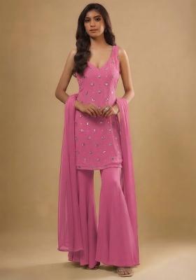 Dusty Pink Sequin Kurta Set