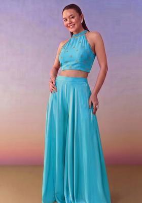 Sky Blue Handwork Fusion Set