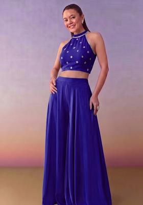 Royal Blue Handwork Fusion Set