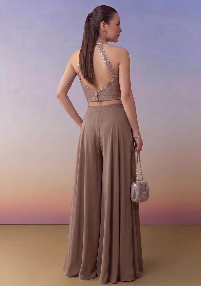 Dusty Mauve Handwork Fusion Set - Indya