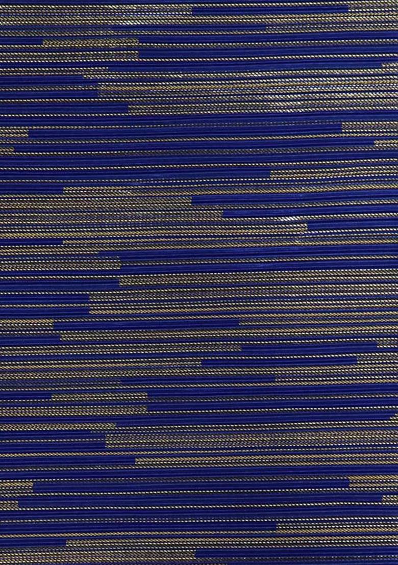 Blue Foil Printed Knit Lehenga Set