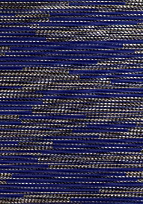 Blue Foil Printed Knit Lehenga Set