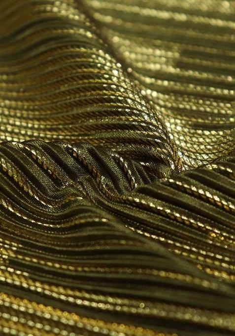 Green Foil Printed Knit Lehenga Set