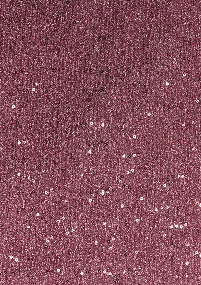 Rose Pink Embellished Polyester Lehenga Set