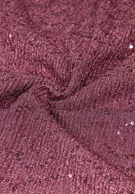 Rose Pink Embellished Polyester Lehenga Set