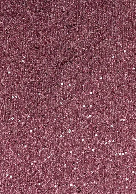 Rose Pink Embellished Polyester Lehenga Set