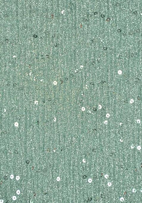 Turquoise Blue Embellished Polyester Lehenga Set