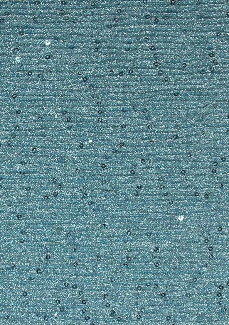 Green Embellished Polyester Lehenga Set - Indya