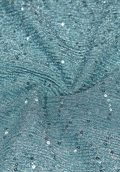 Green Embellished Polyester Lehenga Set