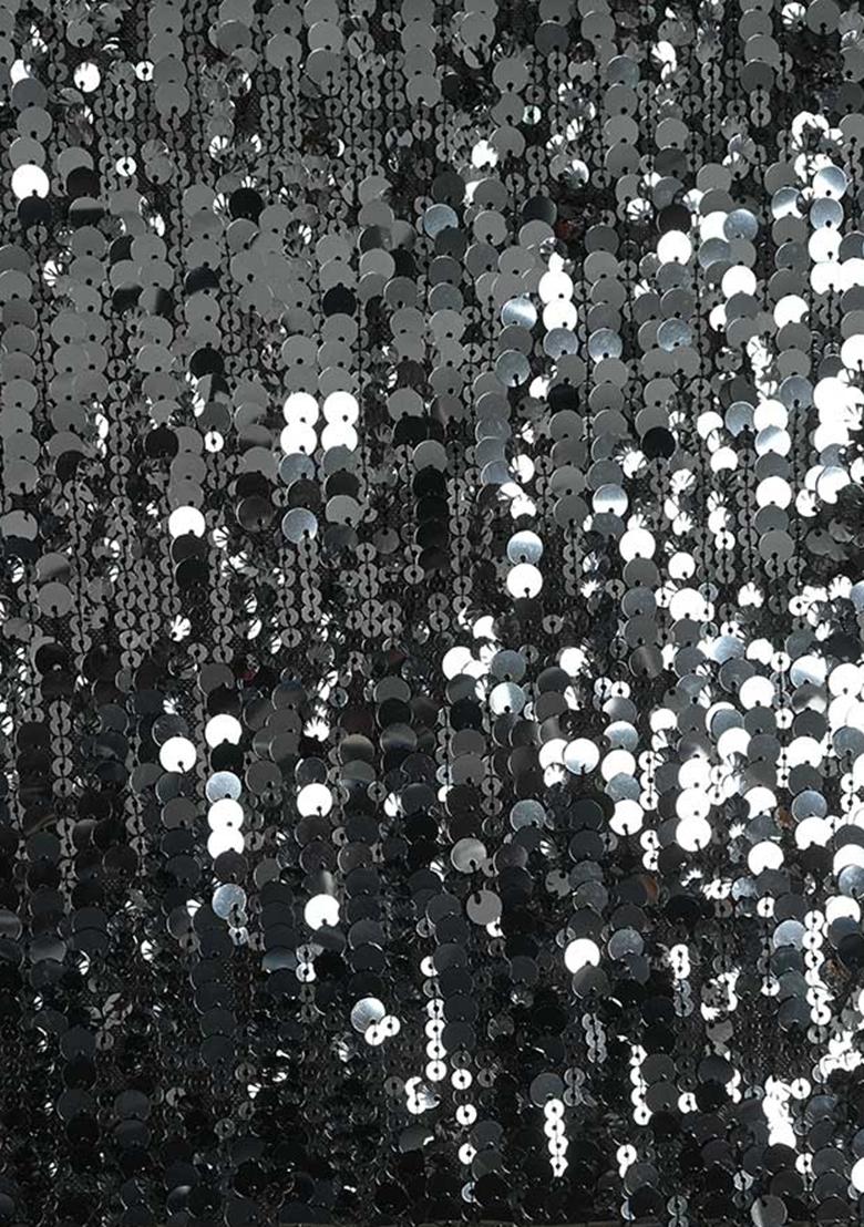 Grey Embellished Net Lehenga Set - Indya