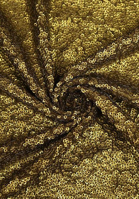 Golden Embellished Georgette Lehenga Set