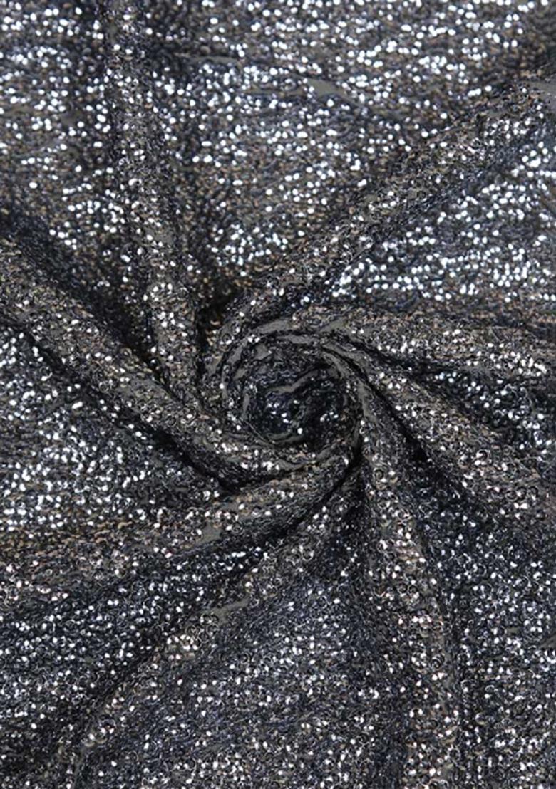 Grey Sequin Embellished Georgette Lehenga Set