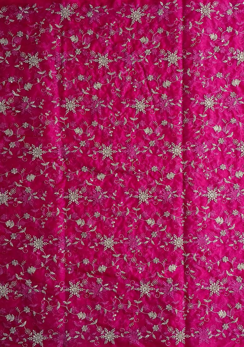 Rani Embroidered Organza Lehenga Set With Dupatta - Indya