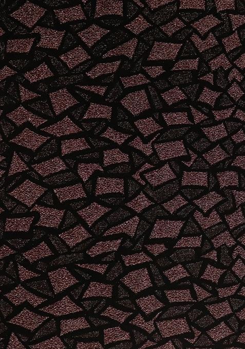 Black And Copper Jacquard Knit Lehenga Set