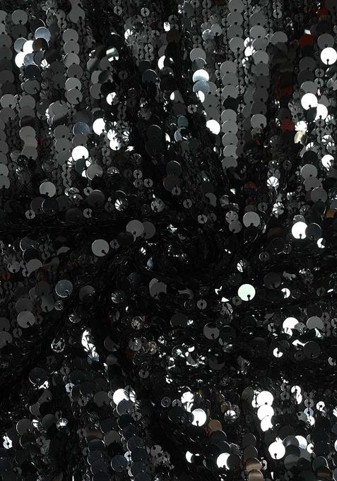 Black Embellished Net Lehenga Set