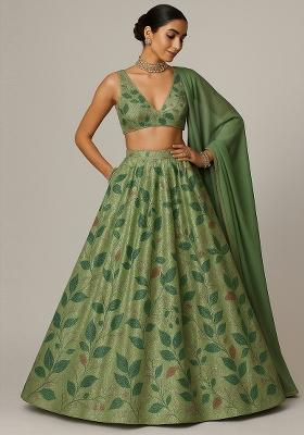 Multi Color Printed cotton Lehenga Set