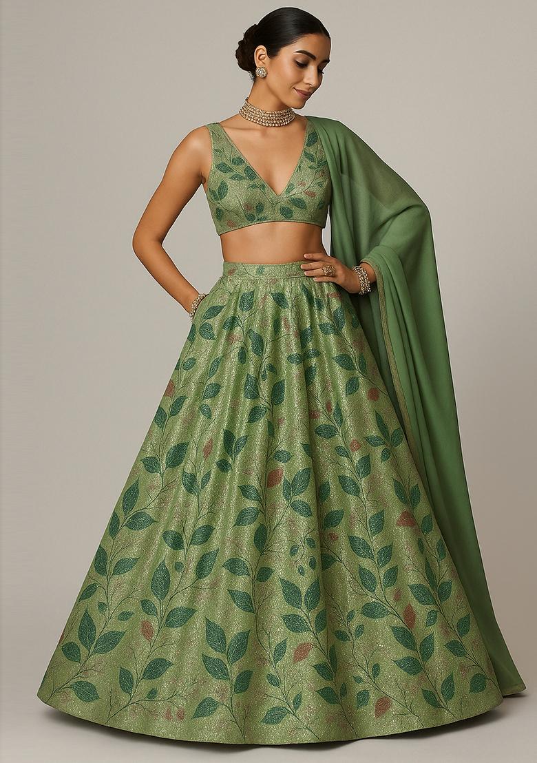 Multi Color Printed cotton Lehenga Set