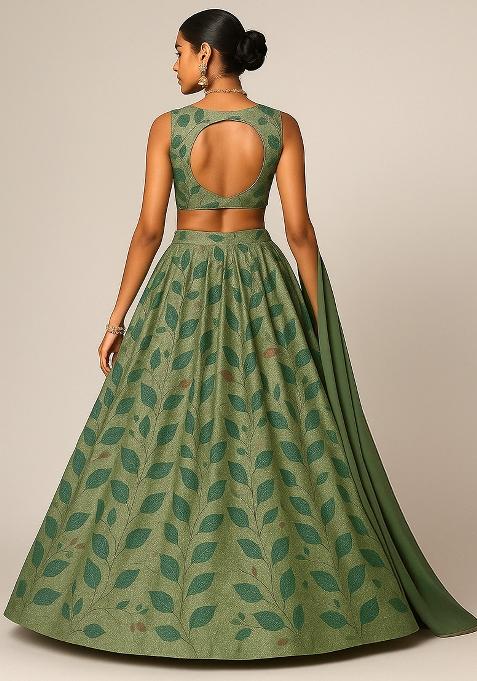 Multi Color Printed cotton Lehenga Set