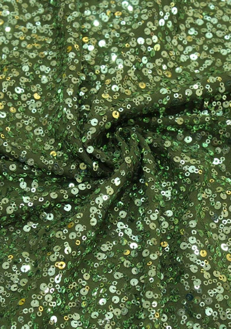 Mehendi Embroidered Georgette Lehenga Set