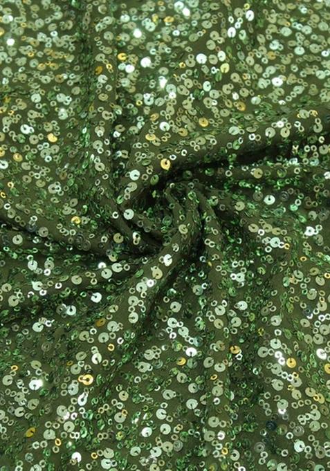 Mehendi Embroidered Georgette Lehenga Set