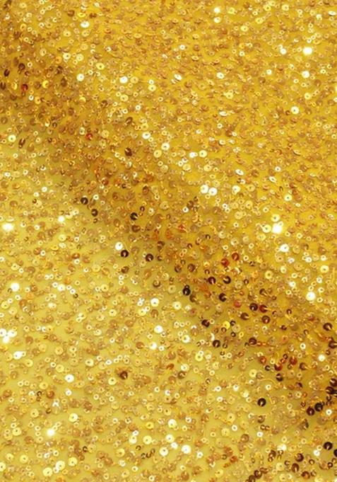 Yellow Embroidered Georgette Lehenga Set