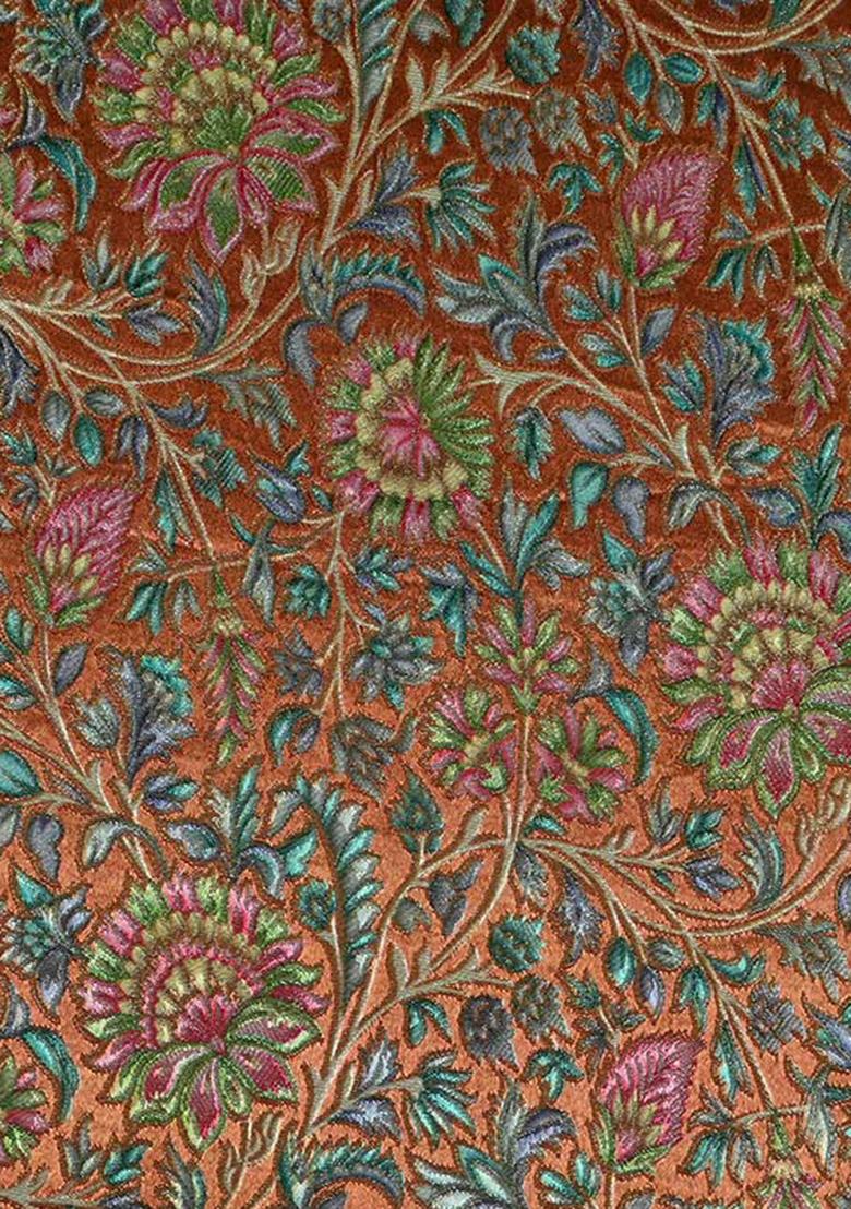 Yellow Jacquard Brocade Lehenga Set